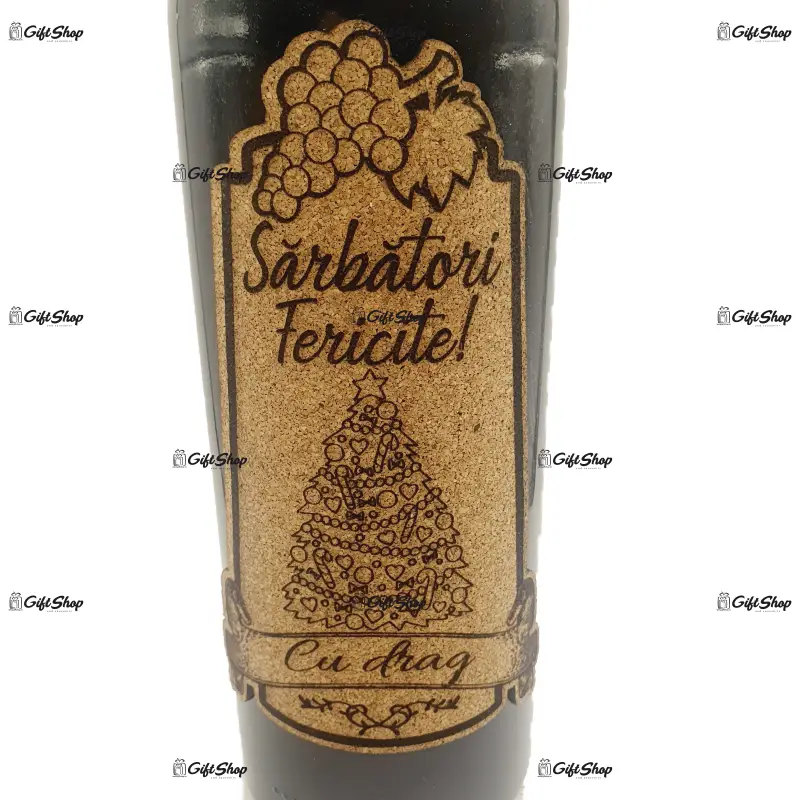 Sarbatori fericite, editie limitata, vin rosu cabernet sauvignon, demisec, 750ml, 13.5% alcool